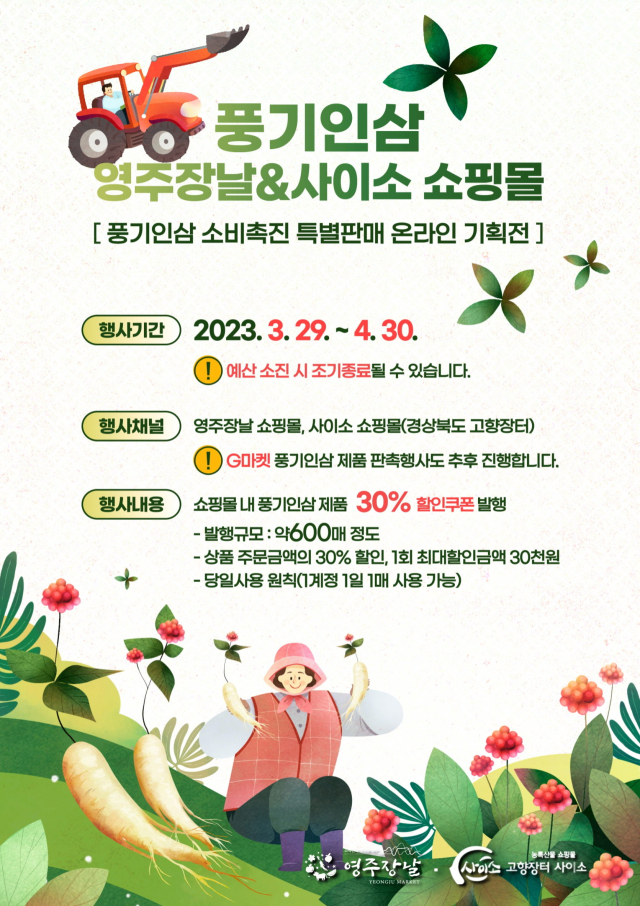 온라인 풍기인삼 소비촉진 홍보물. 영주시 제공