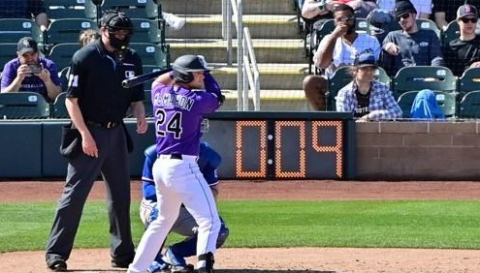 MLB 피치 클록 계기판. 연합뉴스