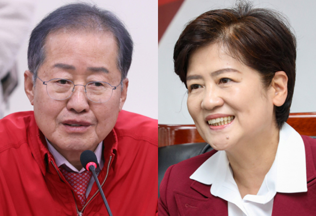 홍준표 대구시장, 강은희 대구시교육감. 연합뉴스