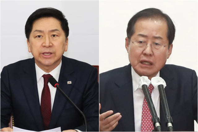 김기현 국민의힘 대표(왼쪽), 홍준표 대구시장.