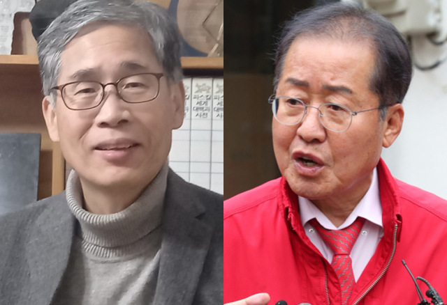 신평 변호사(왼쪽), 홍준표 대구시장. 연합뉴스