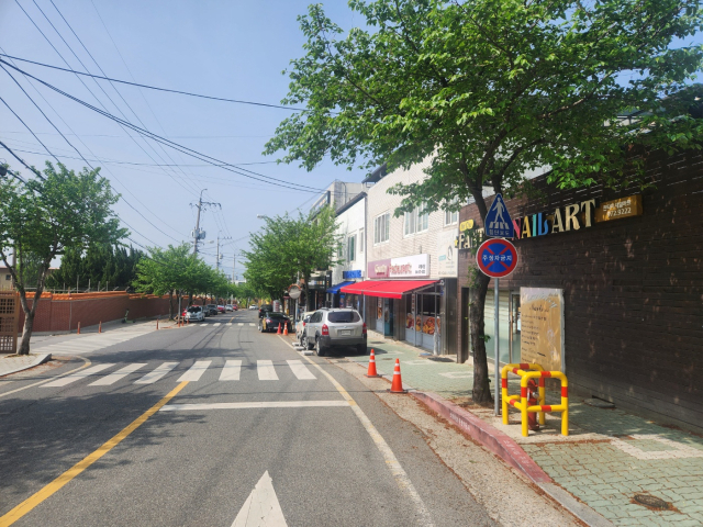 경북 칠곡군 미군 캠프캐롤부대 후문. 전병용 기자