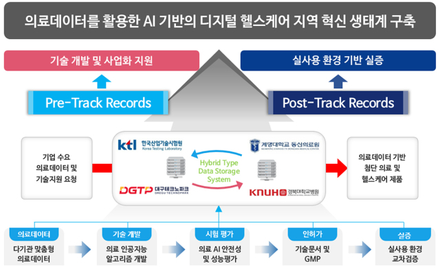 대구시의 의료데이터 중개사업 체계도. 대구시 제공