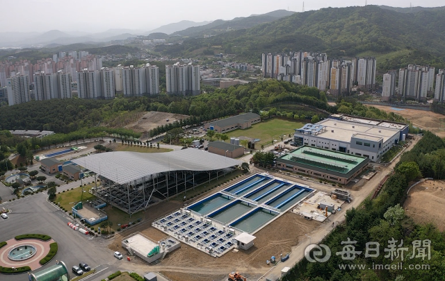경산정수장 전경. 경산시 제공