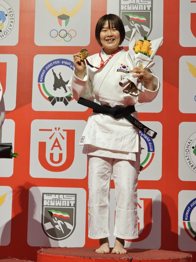 허미오가 최근 쿠웨이트에서 열린 '2023 쿠웨이트 아시아오픈 국제유도대회' 여자 52㎏급에 출전해 우승을 차지했다. 경북도체육회 제공