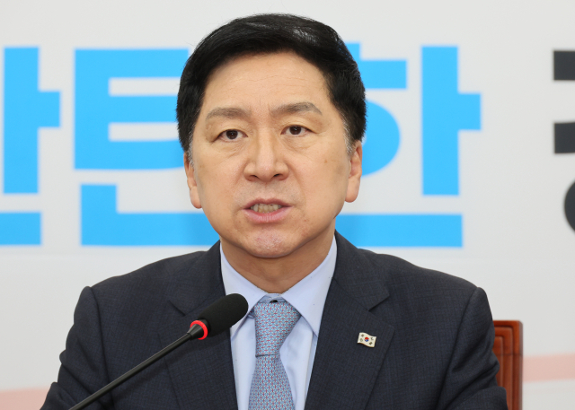 국민의힘 김기현 대표가 11일 오전 국회에서 열린 최고위원회의에서 발언하고 있다. 연합뉴스