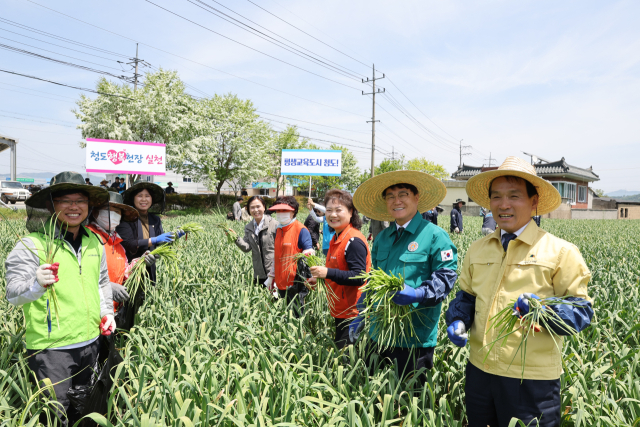청도군 농업기술센터 내 농산물가공센터에서 농민들에게 가공교육을 하고 있는 장면. 청도군 제공