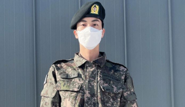 군 복무 중인 방탄소년단 진. 연합뉴스