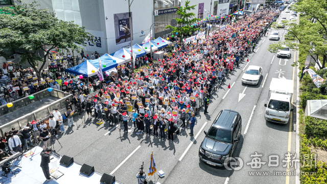 20일 오후 대구 중구 계산오거리에서 반월당네거리 방면 달구벌대로에서