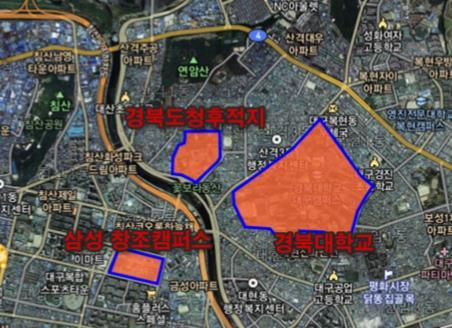대구 도심융합특구 위치도. 매일신문 DB