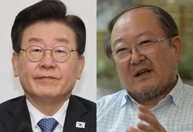 이재명 더불어민주당 대표, 이래경 다른백년 명예이사장. 연합뉴스