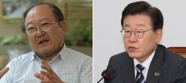 더불어민주당 쇄신작업을 이끌 혁신기구 수장에 외부 인사인 이래경 다른백년 명예이사장이 5일 임명됐다. (사진 왼쪽)/ 이재명 더불어민주당 대표가 5일 국회에서 열린 당 최고위원회의에서 발언하고 있다. 연합뉴스