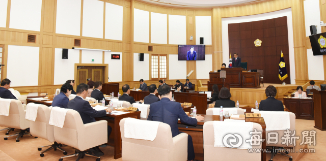 경산시의회가 7일 제247회 정례회 제1차 본회의를 하고 있다. 경산시의회 제공