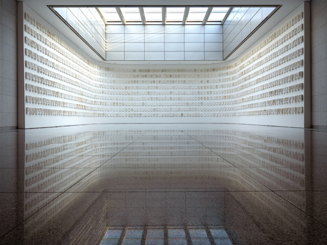 김영진, #3-1 1980-1988, plaster, stone, 1170ea variable installation, 15x23x6cm(1ea), 1980-1988.
