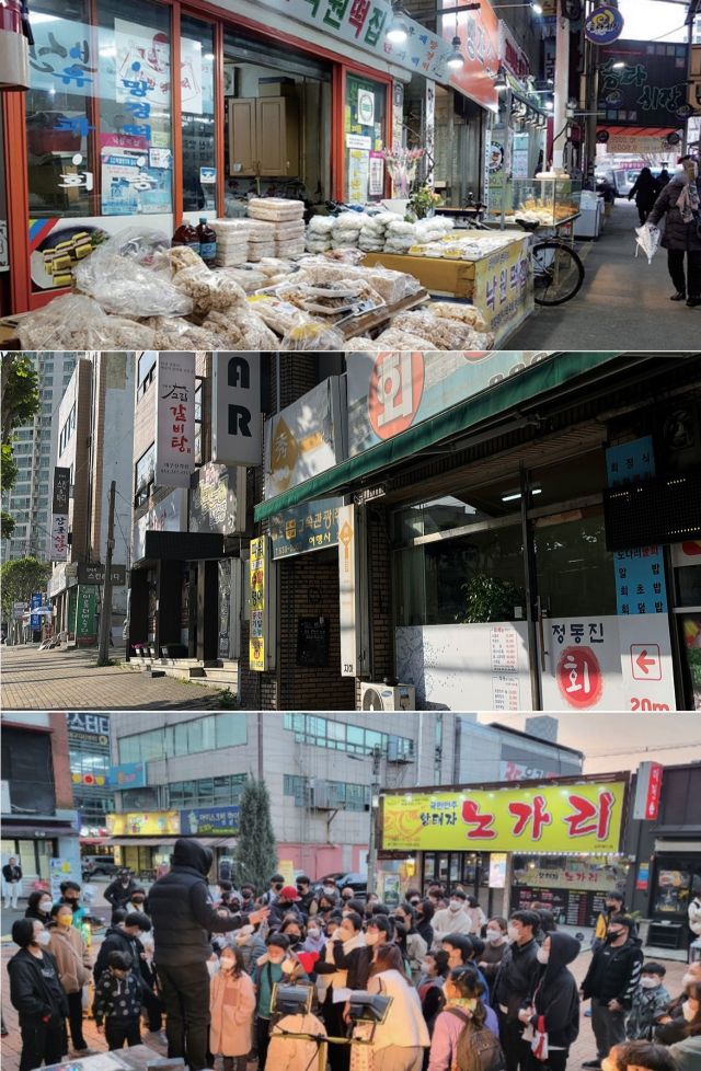 위에서부터 대구 동구 신천동 송라로골목과 북구 산격허브로골목, 수성구 지범골목. 대구시 제공