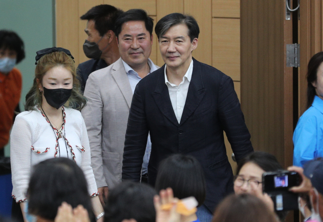 조국 전 법무부 장관이 지난달 26일 오후 대구 북구 엑스코에서 열린 