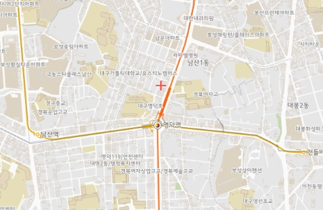 14일 오후 6시 기준 대구 지역 낙뢰 발생 현황. 기상청