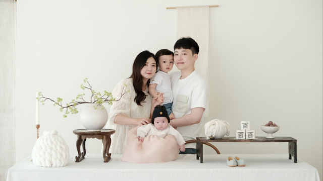 홍수진·박찬승 부부의 첫째 아들 시우(3세), 둘째 딸 시연.