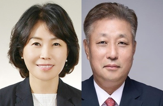 김은경 더불어민주당 혁신위원장, 강중구 보건복지부 건강보험심사평가원장. 연합뉴스
