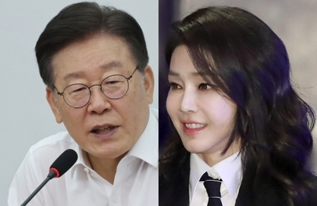 이재명 더불어민주당 대표, 김건희 여사. 연합뉴스