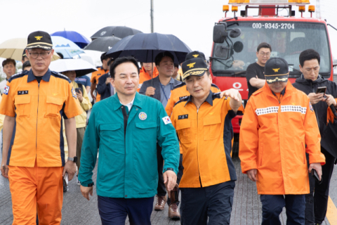 원희룡 장관, 오송 지하차도 침수 사고 현장 방문…