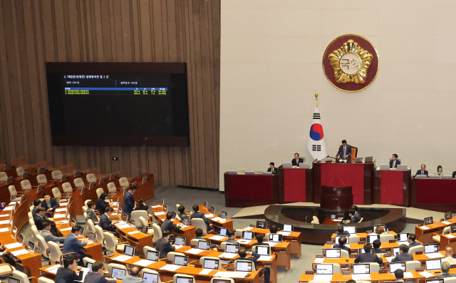 서경환·권영준 대법관 후보자에 대한 임명 동의안이 18일 국회 본회의에서 통과되고 있다. 연합뉴스