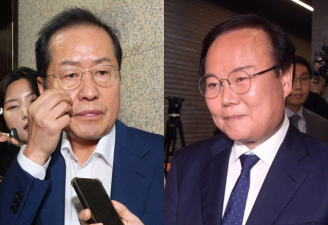 홍준표 대구시장, 김재원 국민의힘 최고위원. 연합뉴스