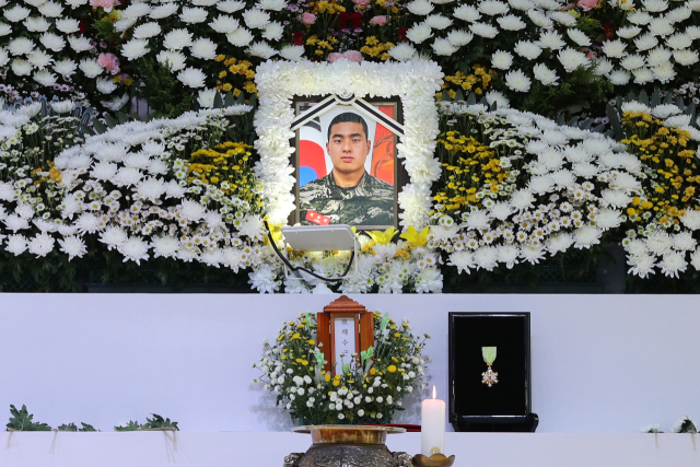 21일 경북 포항 해병대 1사단 내 체육관인 