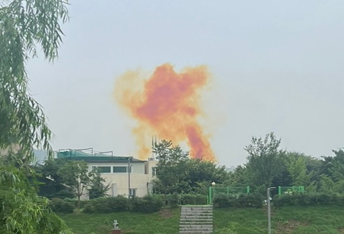 지난 13일 오전 8시 46분쯤 대구 서구 비산동 대구염색산업단지 내 폐수처리장에서 폐기물을 처리하던 중 황산가스가 유출되는 사고가 발생했다. 연합뉴스