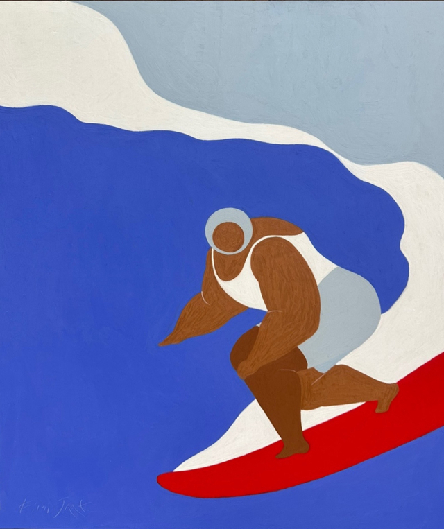 키미작, I Wish, 2022, oil pastel on wood, 72.7x60.6cm. 대구신세계갤러리 제공