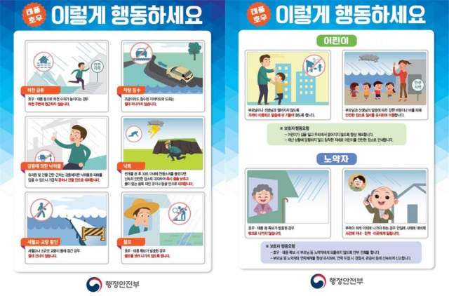 태풍 호우시 시민행동요령. [사진=부산시]