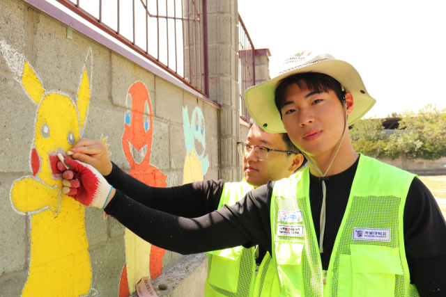 계명대 해외봉사활동에 참여한 우상혁(22·건축공학 2) 학생. 계명대 제공.