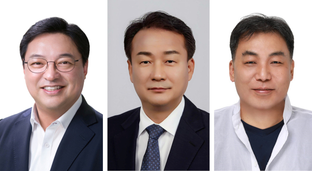 민주당은 16일 제9차 당무위원회를 열어 (왼쪽부터) 중남구 허소, 북구을 신동환, 달서병 이준혁 등을 지역위원장으로 인준했다.