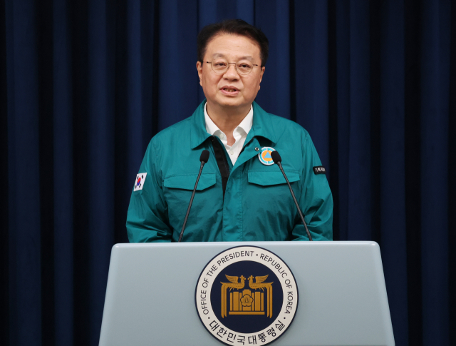 신임 국무조정실장에 내정된 방기선 기획재정부 1차관이 22일 서울 용산 대통령실 청사에서 인사말하고 있다. 연합뉴스