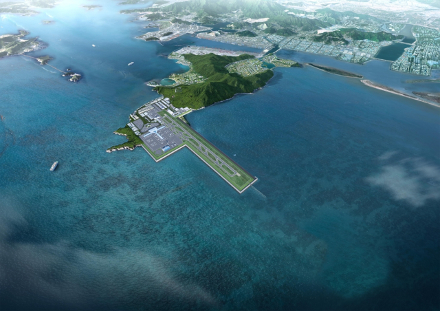 부산 가덕도신공항 건설 조감도. [사진=경남도]