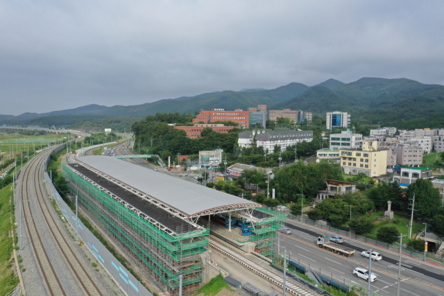 호산대 앞에 들어설 예정인 대구도시철도 1호선 연장구간 역사. 호산대 제공
