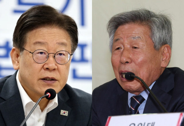 이재명 더불어민주당 대표, 유인태 전 국회 사무총장. 연합뉴스