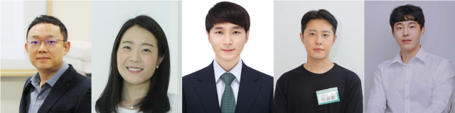왼쪽부터 DGIST 김대훈·송진영 교수, 인하대 김도국 교수, 빅웨이브아이 대표 이희준, 유니바 대표 남명진. DGIST 제공.