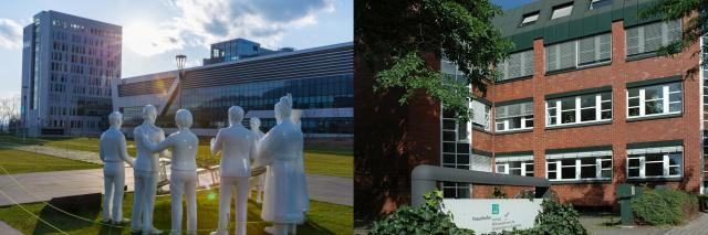 DGIST(왼쪽)와 독일 Fraunhofer IMS 전경.