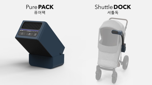 사진: 유모차용 환기형 공기청정기 
