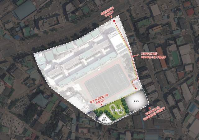 화원초등학교 학교복합시설 예상도. 달성군 제공.