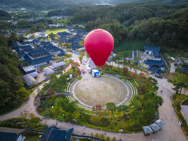 부대행사로 마련된 선비세상 하늘 여행 열기구 체험 모습. 영주시 제공