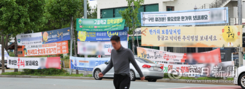 거리에 난립한 정당 현수막들 막는다…대구시의회, 현수막 제한 조례안 발의