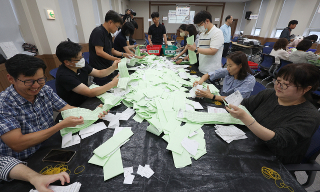 20일 대구 서구 대구시선거관리위원회에서 열린 