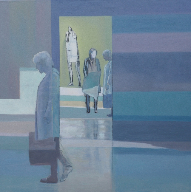 장혁동, 지나가다, 2023, oil on canvas, 100x100cm.