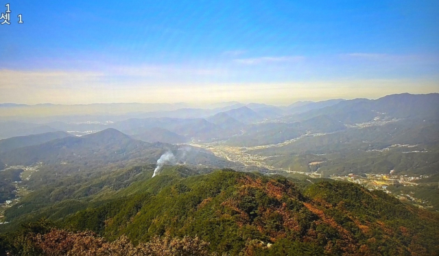 18일 오후 12시 11분쯤 대구 동구 진인동 산 151 일대에서 산불이 발생했다. 산림청 제공