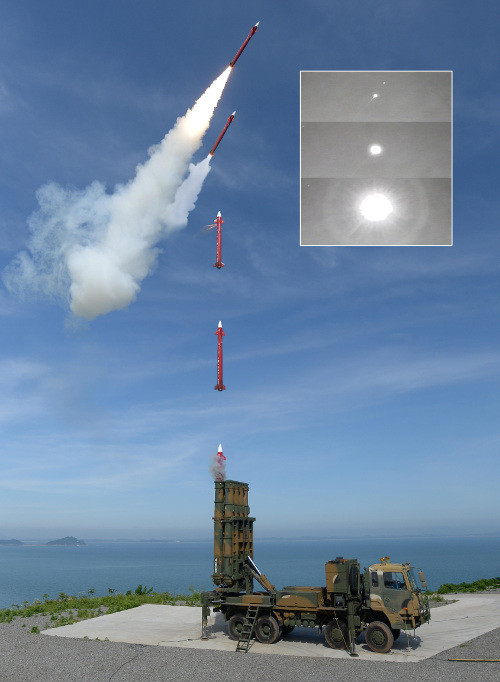 '천궁-II'의 유도탄 발사 장면. LIG넥스원 제공