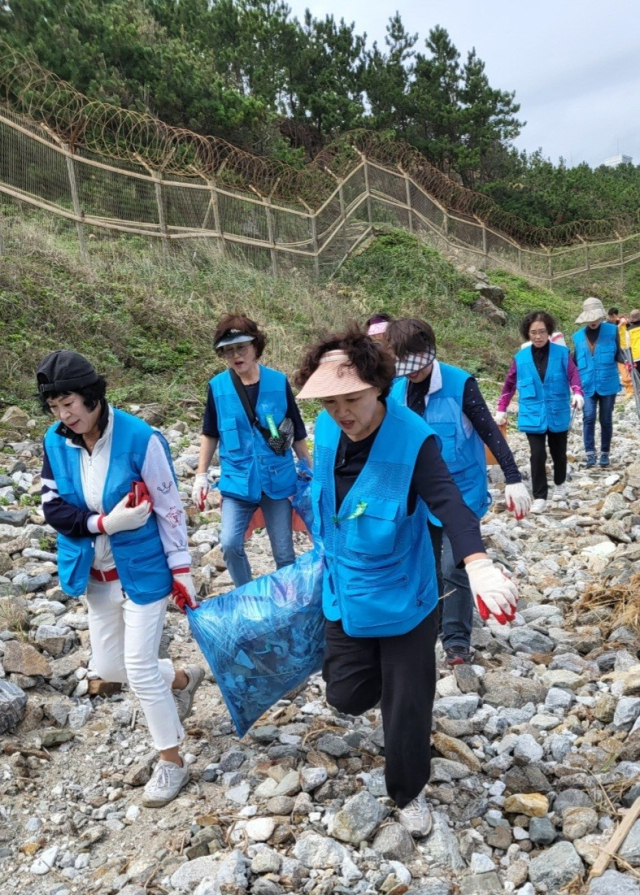 울진군 자원봉사자들의 활동 모습. 울진군 제공