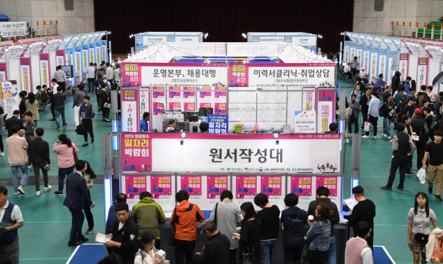 지난 2019년 열린 영주시 일자리 박람회 전경. 영주시 제공