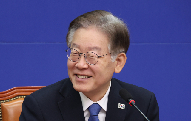 더불어민주당 이재명 대표가 지난 25일 국회에서 열린 최고위원회의에서 발언하고 있다. 연합뉴스